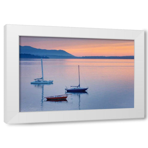 Bellingham Bay White Modern Wood Framed Art Print by Majchrowicz, Alan