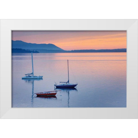 Bellingham Bay White Modern Wood Framed Art Print by Majchrowicz, Alan