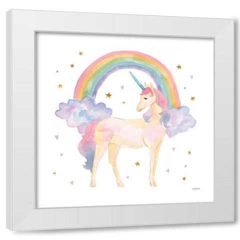Magical Friends I White Modern Wood Framed Art Print by Jackson, Jenaya