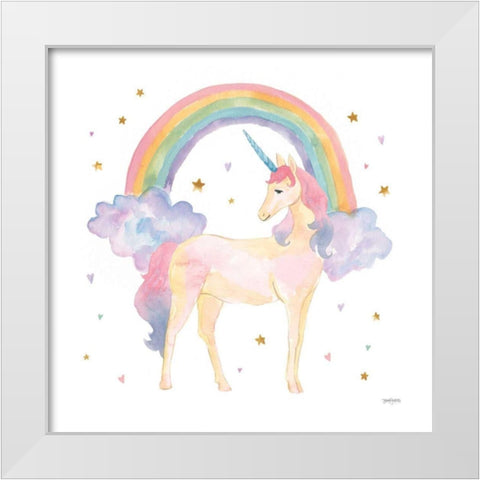 Magical Friends I White Modern Wood Framed Art Print by Jackson, Jenaya