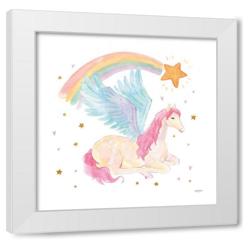Magical Friends II White Modern Wood Framed Art Print by Jackson, Jenaya