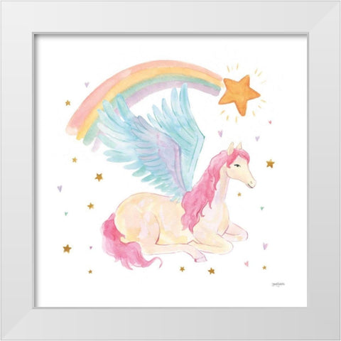 Magical Friends II White Modern Wood Framed Art Print by Jackson, Jenaya