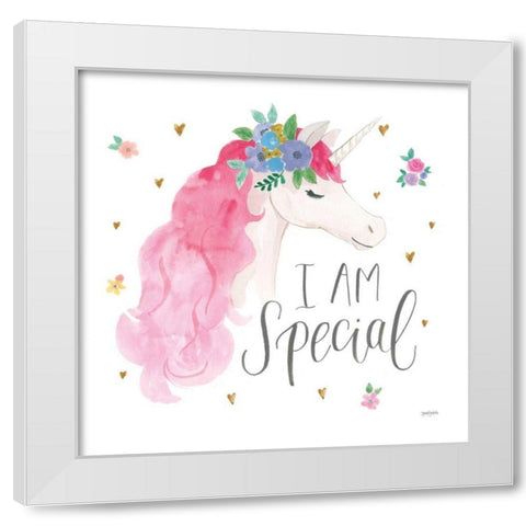 Magical Friends III White Modern Wood Framed Art Print by Jackson, Jenaya