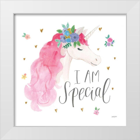 Magical Friends III White Modern Wood Framed Art Print by Jackson, Jenaya