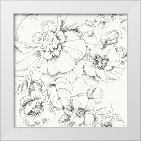 Summer Bloom II BW White Modern Wood Framed Art Print by Audit, Lisa