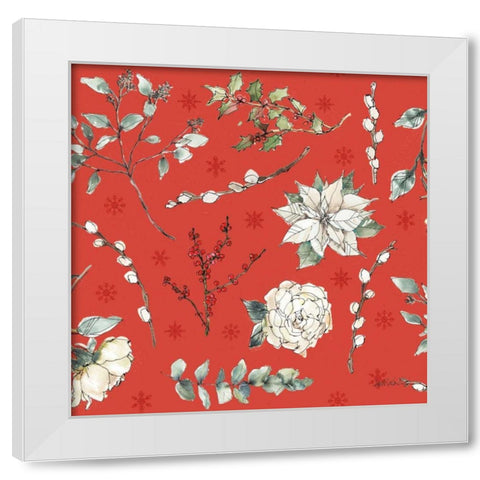 Modern Farmhouse Pattern IB Christmas White Modern Wood Framed Art Print by Tavoletti, Anne