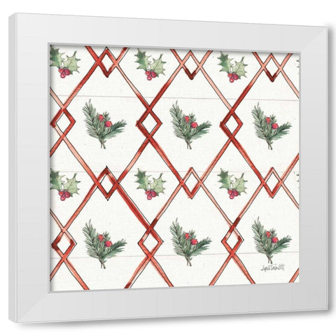 Modern Farmhouse Pattern IVA Christmas White Modern Wood Framed Art Print by Tavoletti, Anne