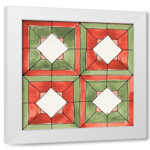 Modern Farmhouse Pattern VI Christmas White Modern Wood Framed Art Print by Tavoletti, Anne