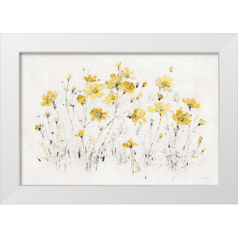 Wildflowers I Bright Yellow White Modern Wood Framed Art Print by Audit, Lisa