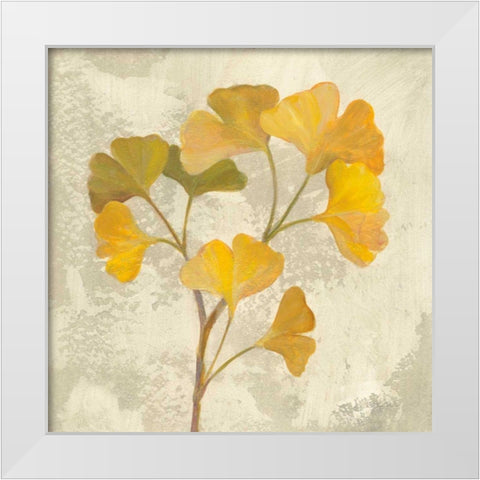November Leaves III White Modern Wood Framed Art Print by Vassileva, Silvia