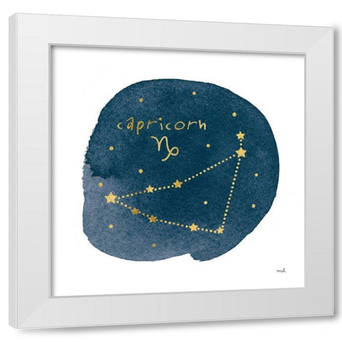 Horoscope Capricorn White Modern Wood Framed Art Print by Hershey, Moira
