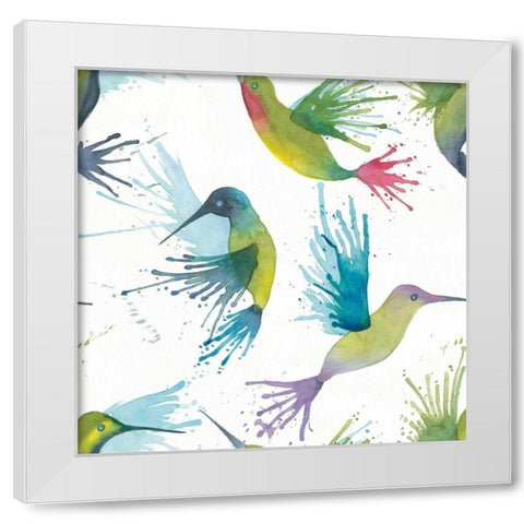 Flit Pattern I White Modern Wood Framed Art Print by DeNeige, Elyse