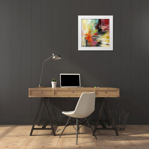 Kyoto Summer White Modern Wood Framed Art Print by Vassileva, Silvia