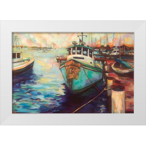 At Fords White Modern Wood Framed Art Print by Vertentes, Jeanette