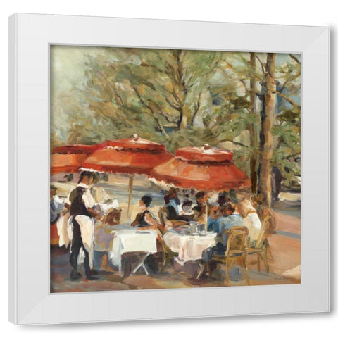 Lunch on the Champs Elysees White Modern Wood Framed Art Print by Hageman, Marilyn