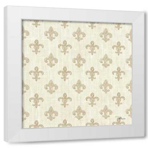 Paris Farmhouse Pattern IIIB White Modern Wood Framed Art Print by Pela Studio