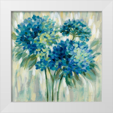 Burst of Hydrangeas White Modern Wood Framed Art Print by Vassileva, Silvia