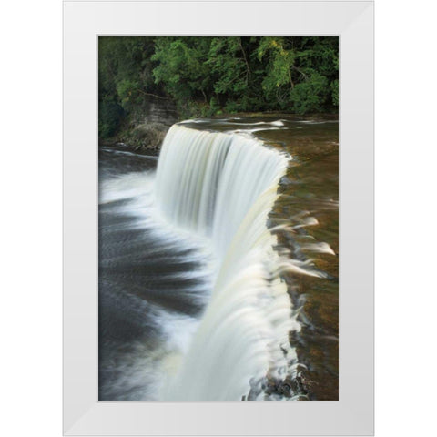 Tahquamenon Falls Michigan II White Modern Wood Framed Art Print by Majchrowicz, Alan