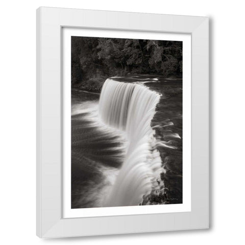 Tahquamenon Falls Michigan II BW White Modern Wood Framed Art Print by Majchrowicz, Alan