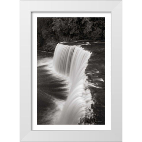 Tahquamenon Falls Michigan II BW White Modern Wood Framed Art Print by Majchrowicz, Alan