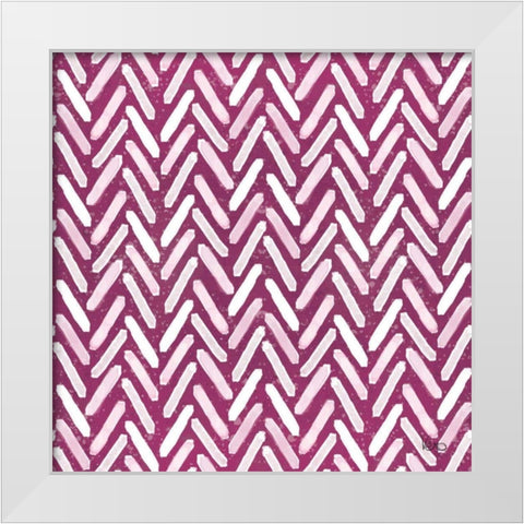 Festive Forest Pattern VIE White Modern Wood Framed Art Print by Charron, Veronique