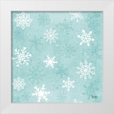 Festive Forest Pattern VIIA White Modern Wood Framed Art Print by Charron, Veronique