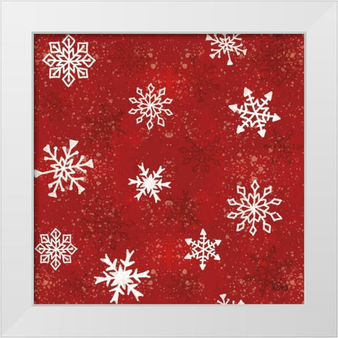 Festive Forest Pattern VIIB White Modern Wood Framed Art Print by Charron, Veronique