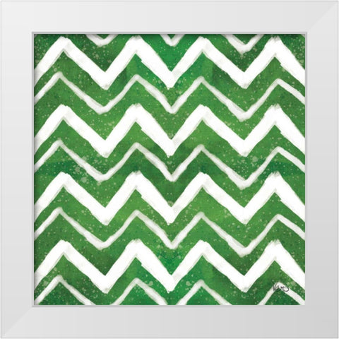 Festive Forest Pattern VIIID White Modern Wood Framed Art Print by Charron, Veronique