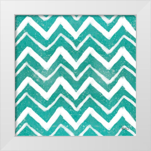 Festive Forest Pattern VIIIE White Modern Wood Framed Art Print by Charron, Veronique