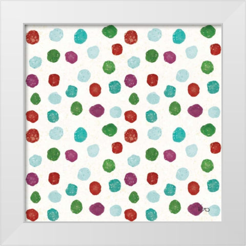 Festive Forest Pattern IXA White Modern Wood Framed Art Print by Charron, Veronique