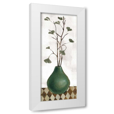 Zen Panel I on White White Modern Wood Framed Art Print by Vassileva, Silvia