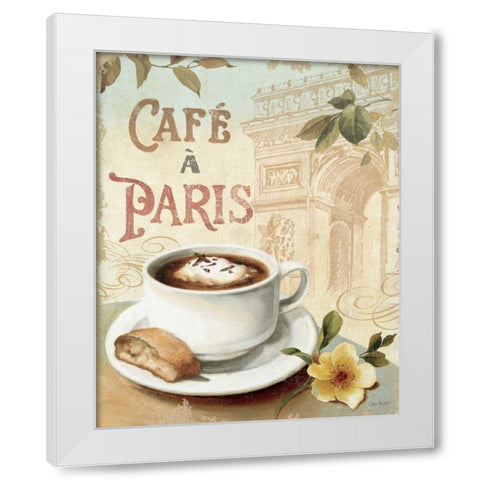 Cafe in Europe I White Modern Wood Framed Art Print by Audit, Lisa