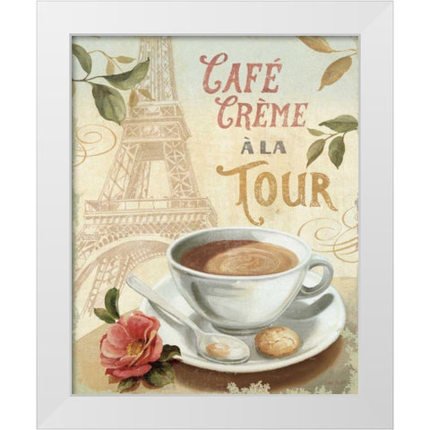 Cafe in Europe II White Modern Wood Framed Art Print by Audit, Lisa