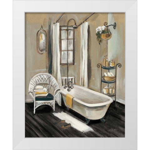 French Bath II Black White Modern Wood Framed Art Print by Vassileva, Silvia