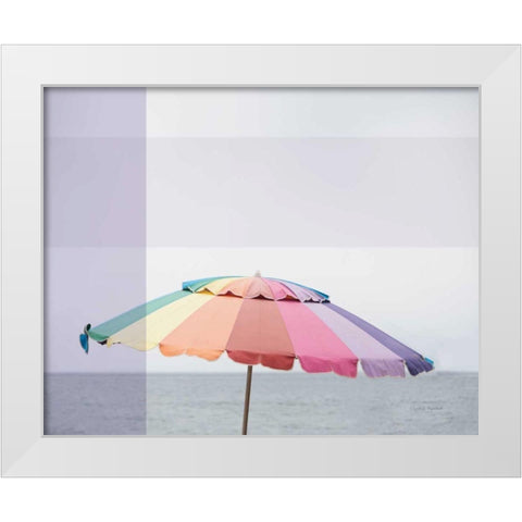 Shady V White Modern Wood Framed Art Print by Urquhart, Elizabeth
