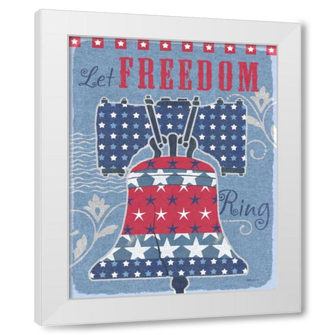 Stars and Stripes Bell Dark White Modern Wood Framed Art Print by Grove, Beth