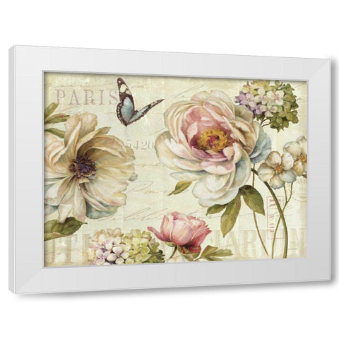 Marche de Fleurs IV White Modern Wood Framed Art Print by Audit, Lisa