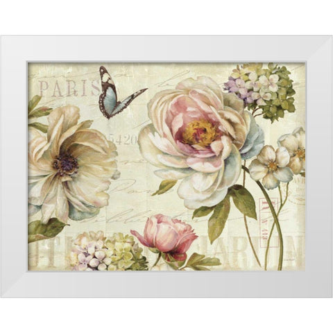 Marche de Fleurs IV White Modern Wood Framed Art Print by Audit, Lisa