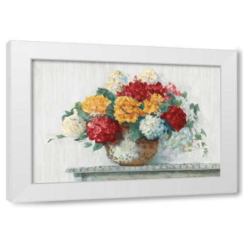 Fall Hydrangea Cottage Crop White Modern Wood Framed Art Print by Rowan, Carol