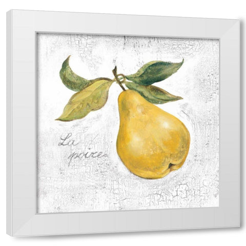 La Poire on White White Modern Wood Framed Art Print by Vassileva, Silvia