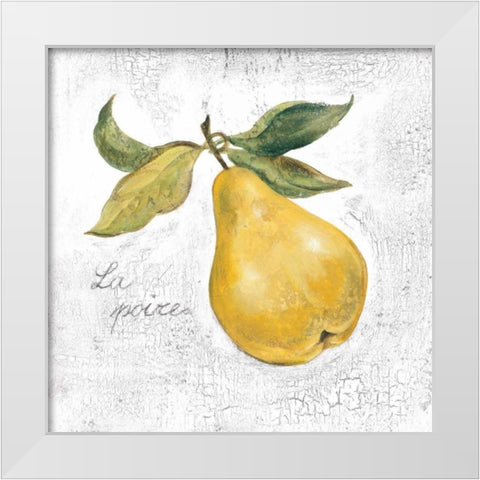 La Poire on White White Modern Wood Framed Art Print by Vassileva, Silvia