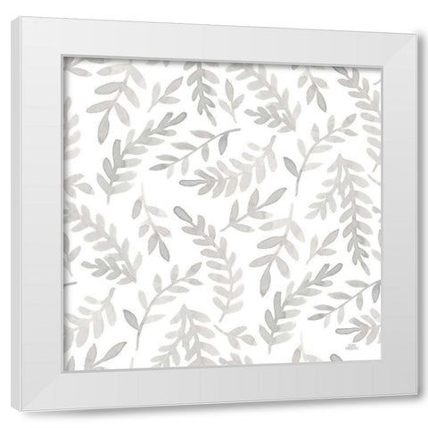 Spring Blooms Pattern IXA White Modern Wood Framed Art Print by Marshall, Laura