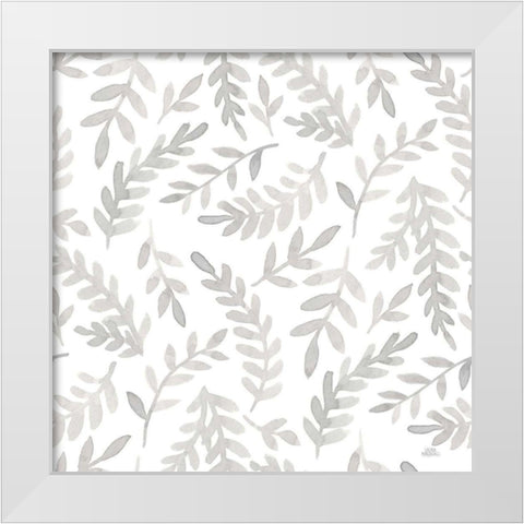 Spring Blooms Pattern IXA White Modern Wood Framed Art Print by Marshall, Laura