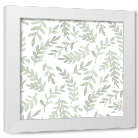 Spring Blooms Pattern IXD White Modern Wood Framed Art Print by Marshall, Laura