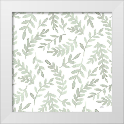 Spring Blooms Pattern IXD White Modern Wood Framed Art Print by Marshall, Laura