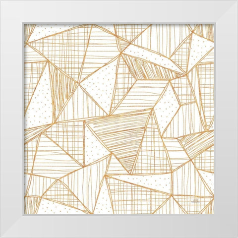 Spring Blooms Pattern XA White Modern Wood Framed Art Print by Marshall, Laura