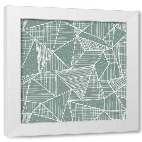 Spring Blooms Pattern XC White Modern Wood Framed Art Print by Marshall, Laura