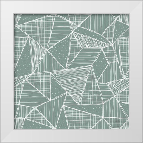 Spring Blooms Pattern XC White Modern Wood Framed Art Print by Marshall, Laura