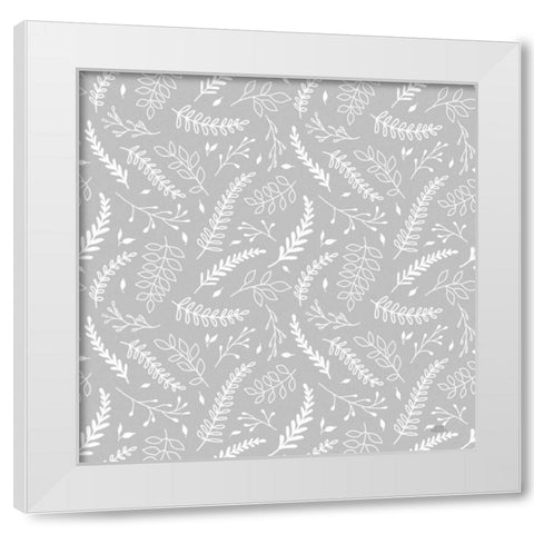 Spring Blooms Pattern XIID White Modern Wood Framed Art Print by Marshall, Laura