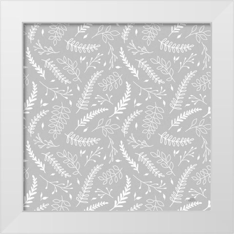Spring Blooms Pattern XIID White Modern Wood Framed Art Print by Marshall, Laura